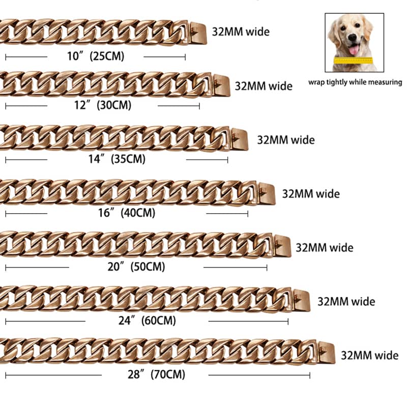 Dog collar measurement guide illustration