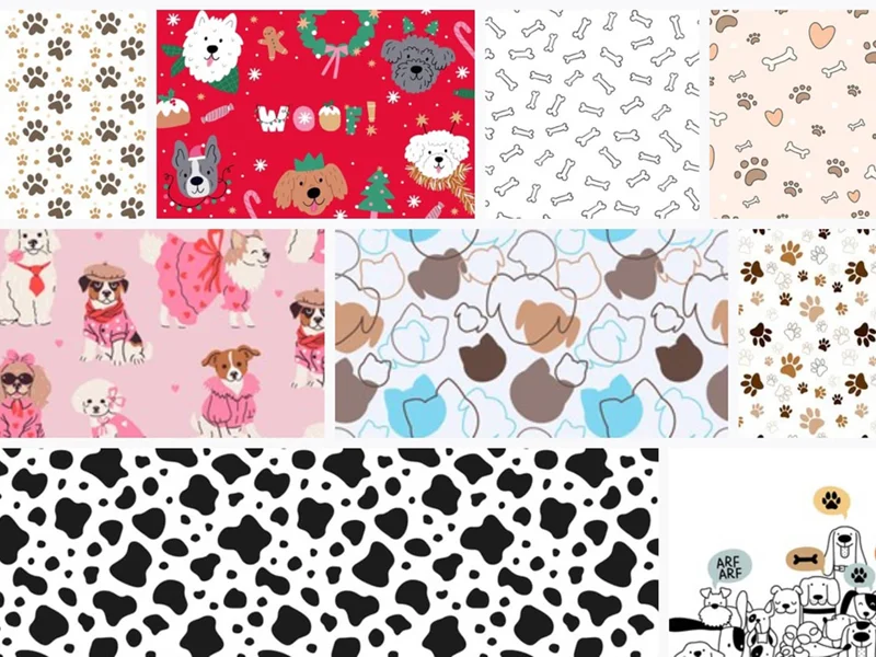 Pattern customization examples showing various design options
